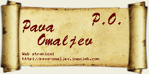 Pava Omaljev vizit kartica